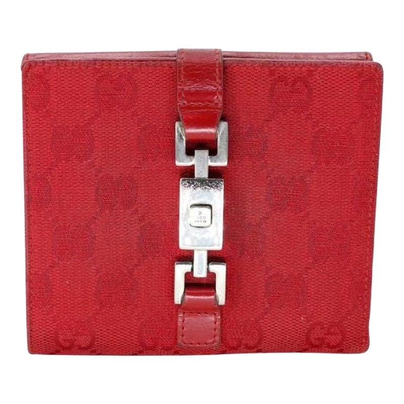 Gucci Signatur GG Segeltuch Monogramm Leder Brieftasche GG-1201P-0001 im Angebot