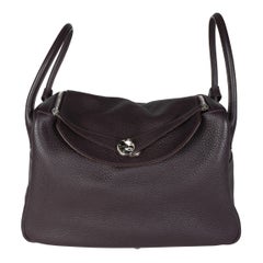 Hermes Lindy 34 Noir Taurillon Clemence Leather Shoulder Bag For Sale at  1stDibs