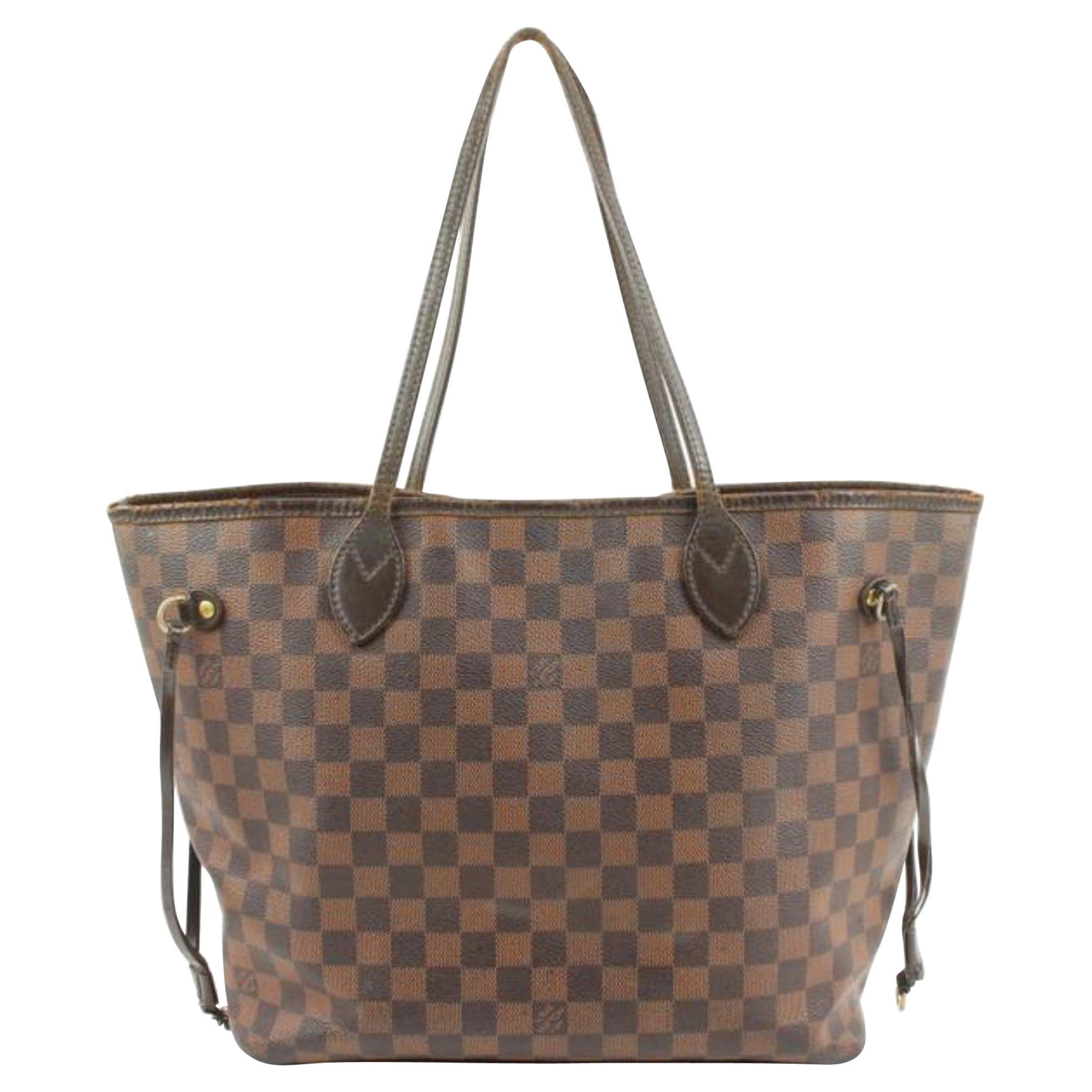 tas tote-bag Louis Vuitton Neverfull Damier Ebene Mm Tote Bag