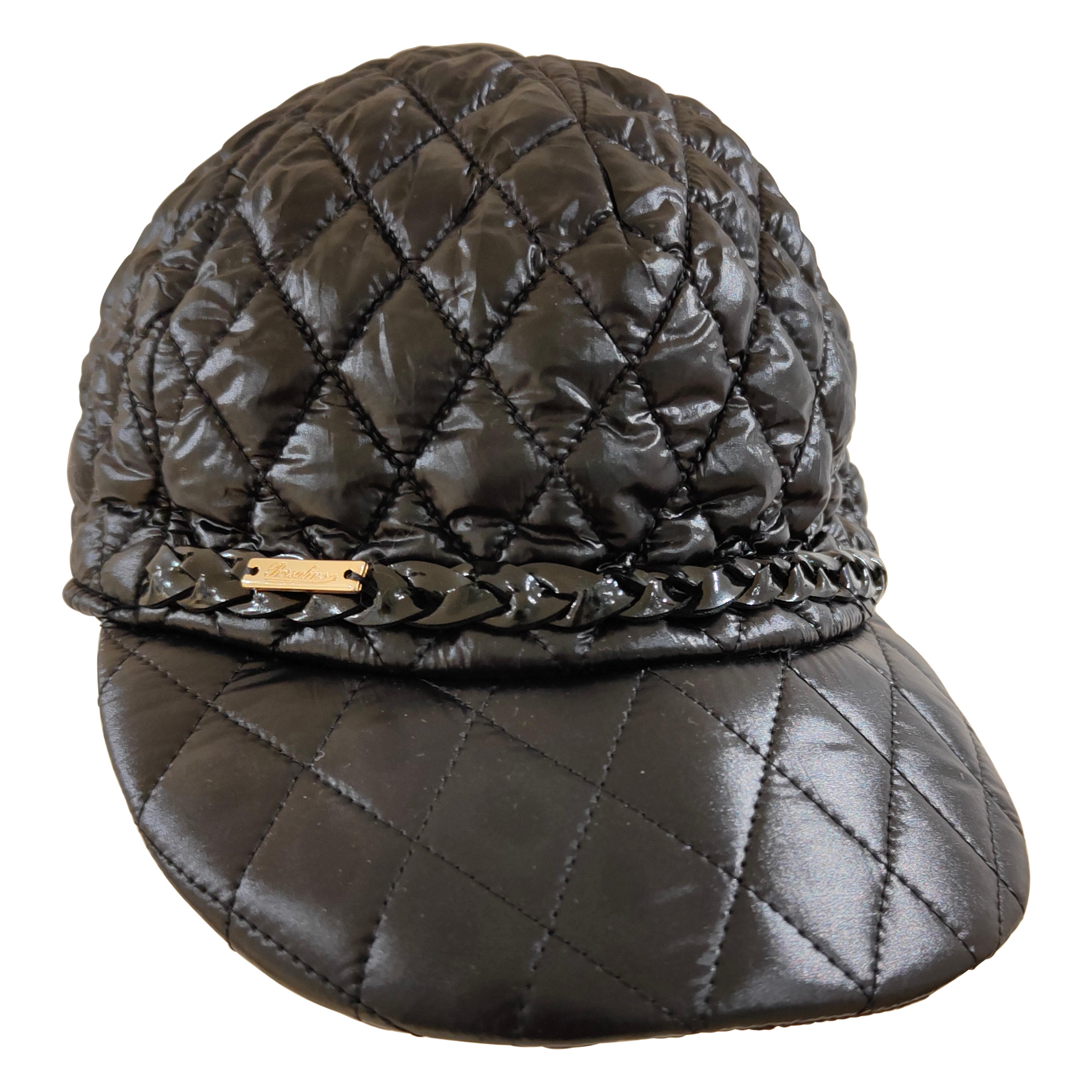 Borsalino black leather hat