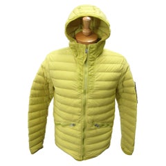 Wheat Yellow Loom Woven Down Chambers ST-Nylon-TC Real Down Zip Puffer Coat