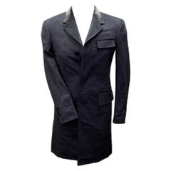 Used Thom Browne Grey XS Velvet Collar Classic Chesterfield Overcoat Jacket Coat