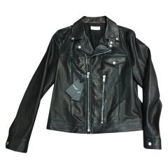 Saint Laurent Hedi Slimane H/W15 Lammfell Biker LS1 Jacke Groß