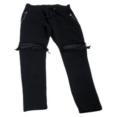 Black Men's MX1 Moto Distressed Sweatpants Jogger XXL Pants