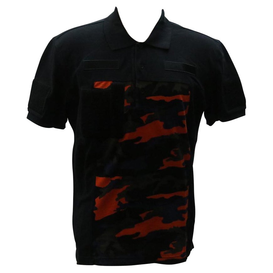 Givenchy Camouflage Velcro Patch Men's Polo Shirt Size L