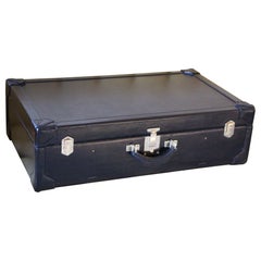 Vintage Hermès Black Leather Suitcase 70 cm, Hermès Trunk, Hermès Luggage