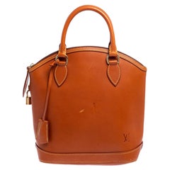 Louis Vuitton - Sac à main vertical Lockit en cuir caramel non fait