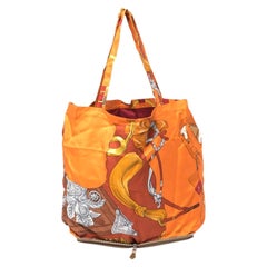 Hermes Baroque Equestrian Print Silky Pop Tote