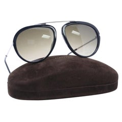 Occhiali da sole Tom Ford Stacy TF452 in acetato e metallo color argento