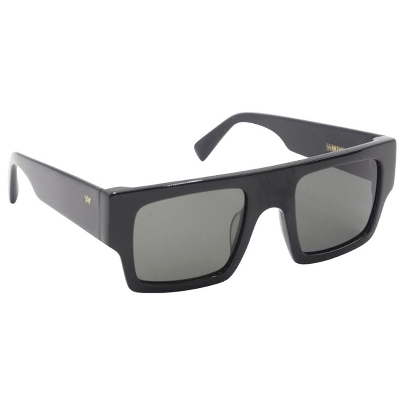 Black Grey Gradient Mesh Square Acetate 68-BL-GRG Sunglasses For Sale