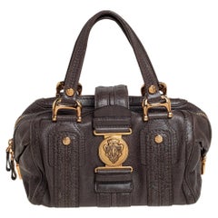 Gucci Graue Guccissima Aviatrix Boston Tasche aus Leder