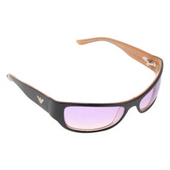 Emporio Armani Acetate Frame Purple Gradient Tint Sport Sunglasses