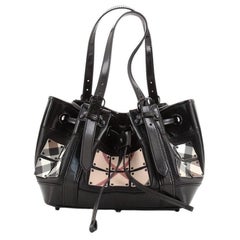 Burberry Armored Warrior Beaton Bag Plate Nova Check Coated Canvas Baby