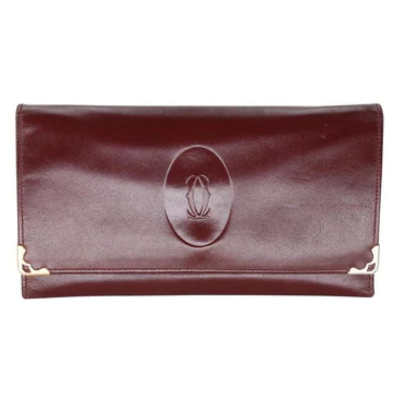Cartier Leather Embossed Logo Wallet CR-1217P-0002 For Sale