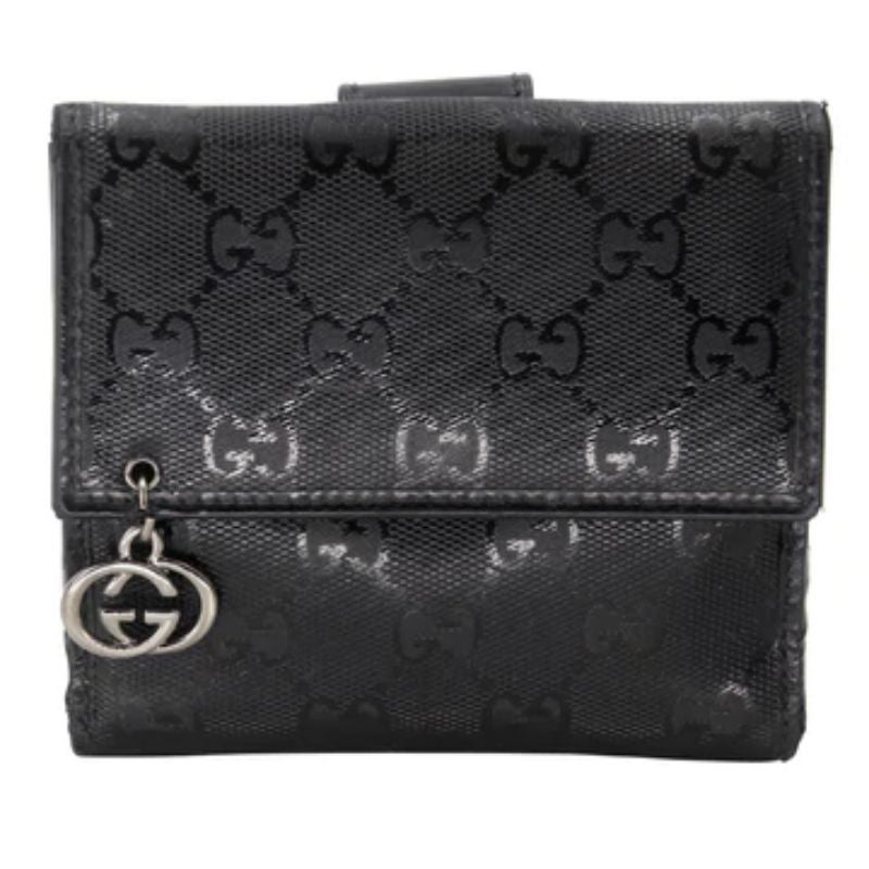 Gucci Mini Flap Canvas GG Coated French Wallet GG-0317N-0069 For Sale