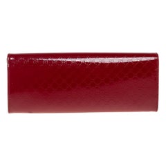 Gucci Red Micro Guccissima Patent Leather Broadway Clutch