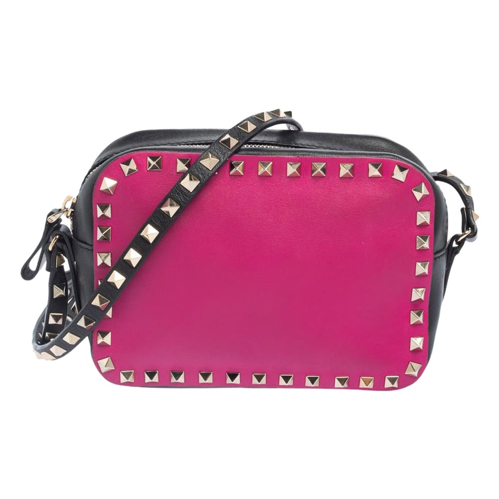 Valentino Pink/Black Leather Rockstud Camera Bag at 1stDibs  valentino pink  camera bag, pink valentino camera bag, valentino camera bag pink