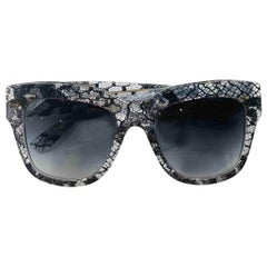 Dolce & Gabbana Plastic Black Sicily
Taormina Lace printed sunglasses