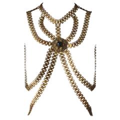 Antique 1920s Body Jewelry Chain Necklace / Halter
