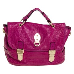 Mulberry Magenta Purple Leather Tillie Top Handle Bag