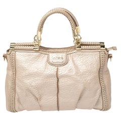 Coach Beige Leather Dowel Caroline Tote