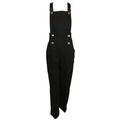 S/S 1994 Gianni Versace Graue Wolle & Kaschmir-Overall Jumpsuit