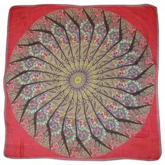 Etro Multi-Color Paisley & Floral Print Wool-Silk Shawl