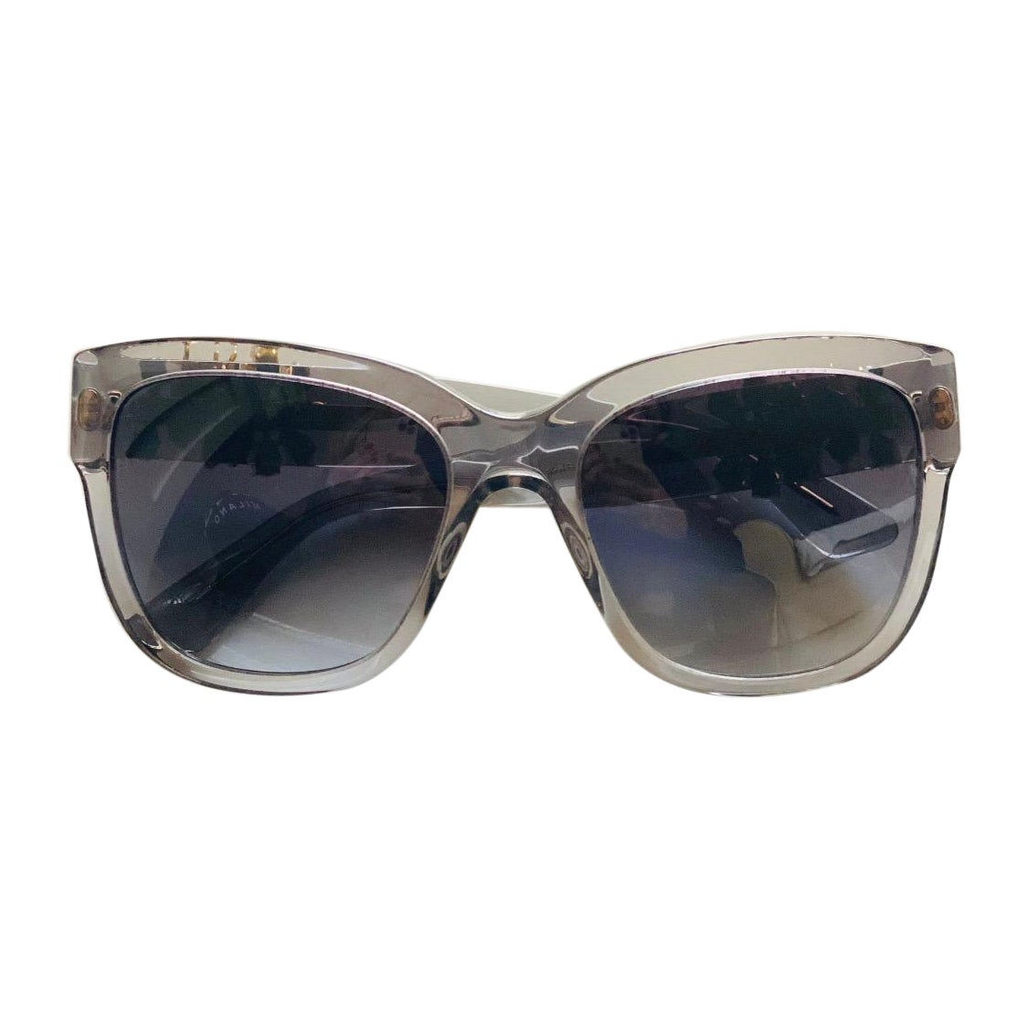 Dolce & Gabbana Gray Crystal Bug Sunglasses For Sale