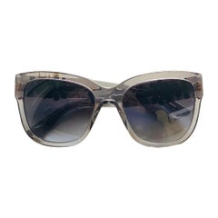 Dolce & Gabbana Gray Crystal Bug Sunglasses