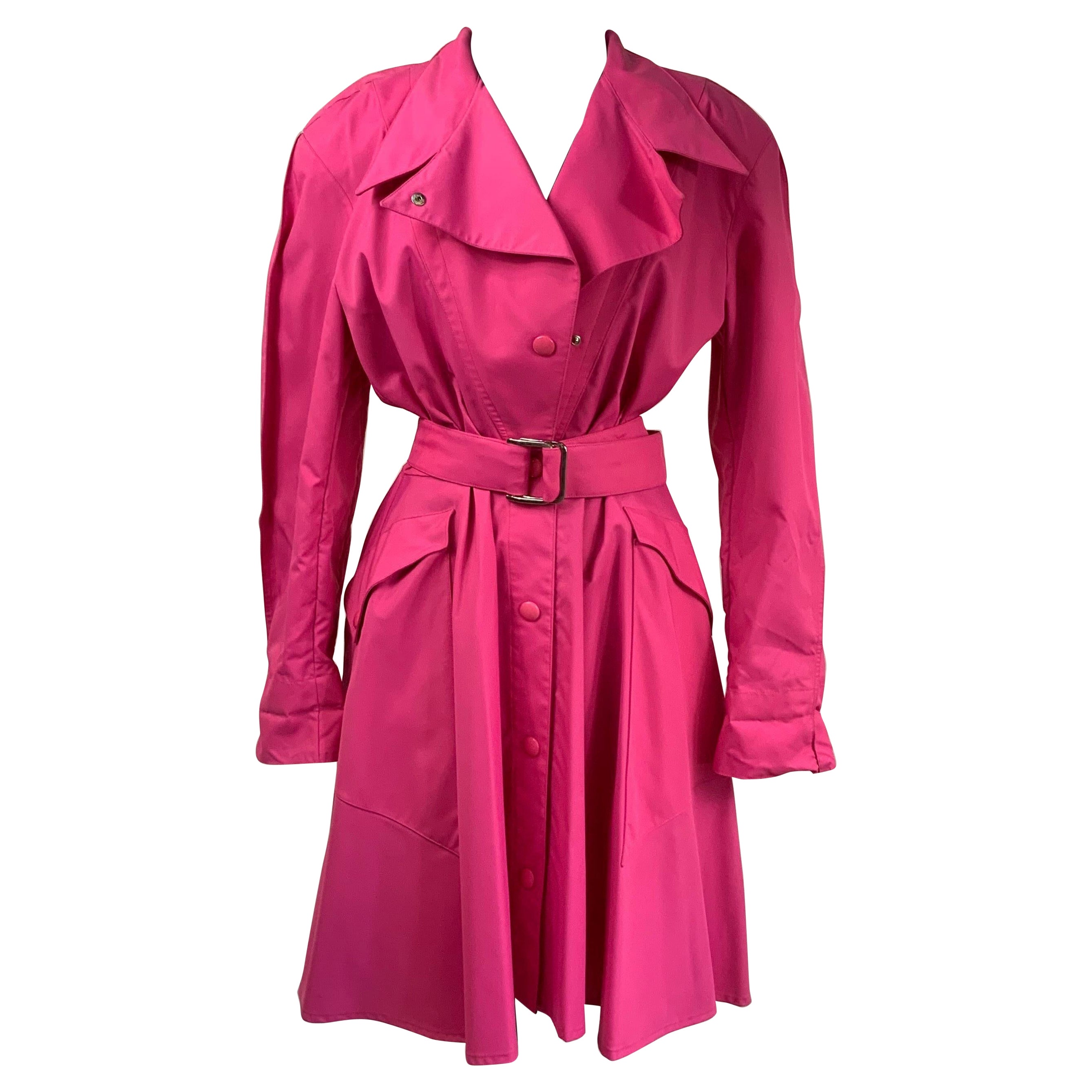 Thierry Mugler fucsia vintage trench 