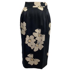 Blumarine flower silk skirt