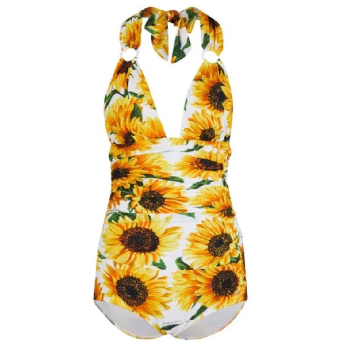 Dolce & Gabbana Multicolored one-piece swimsuit with sunflower
patterns