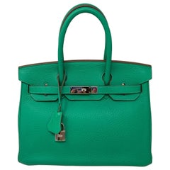 Hermes Menthe Birkin 30 Bag