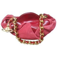 Vivienne Westwood Iconic Burgundy Baguette Handbag 
