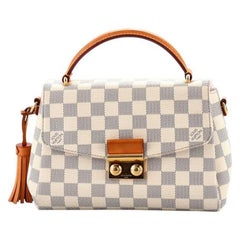 Louis Vuitton - Authenticated Croisette Handbag - Leather Brown Plain for Women, Good Condition