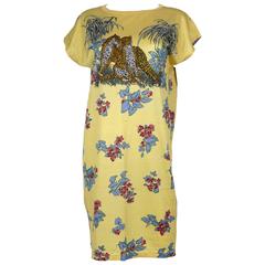 Hermes Vintage Cotton Tunic with Animal and Floral Print