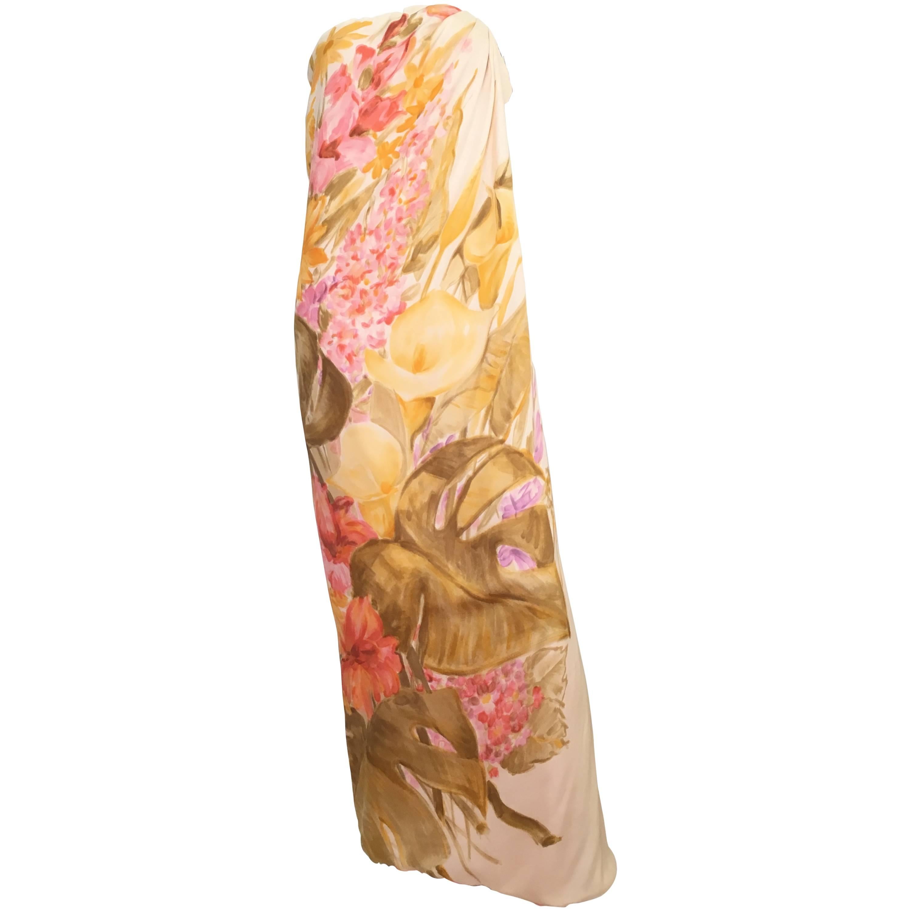 Bill Blass 1960s Silk Gown Size 4.