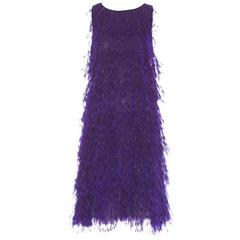 Chado Ralph Rucci Silk Dress With Feather Detail, Fall 2013 9