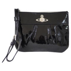 Vivienne Westwood Johanna Black Patent Heart Cross-body Bag