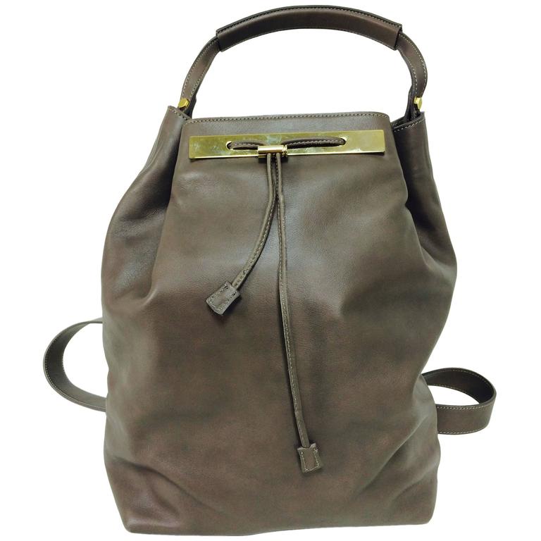 Alberto di Canio large soft taupe leather back pack with gold hardware at 1stDibs | alberta di canio, alberta dicanio purse, alberto di canio bags Alberto di Canio large soft taupe leather back pack with gold hardware at 1stDibs | alberta di canio, alberta dicanio purse, alberto di canio bags