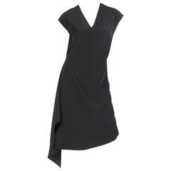 Asymmetrically Draped Martin Margiela Silk Crepe Dress