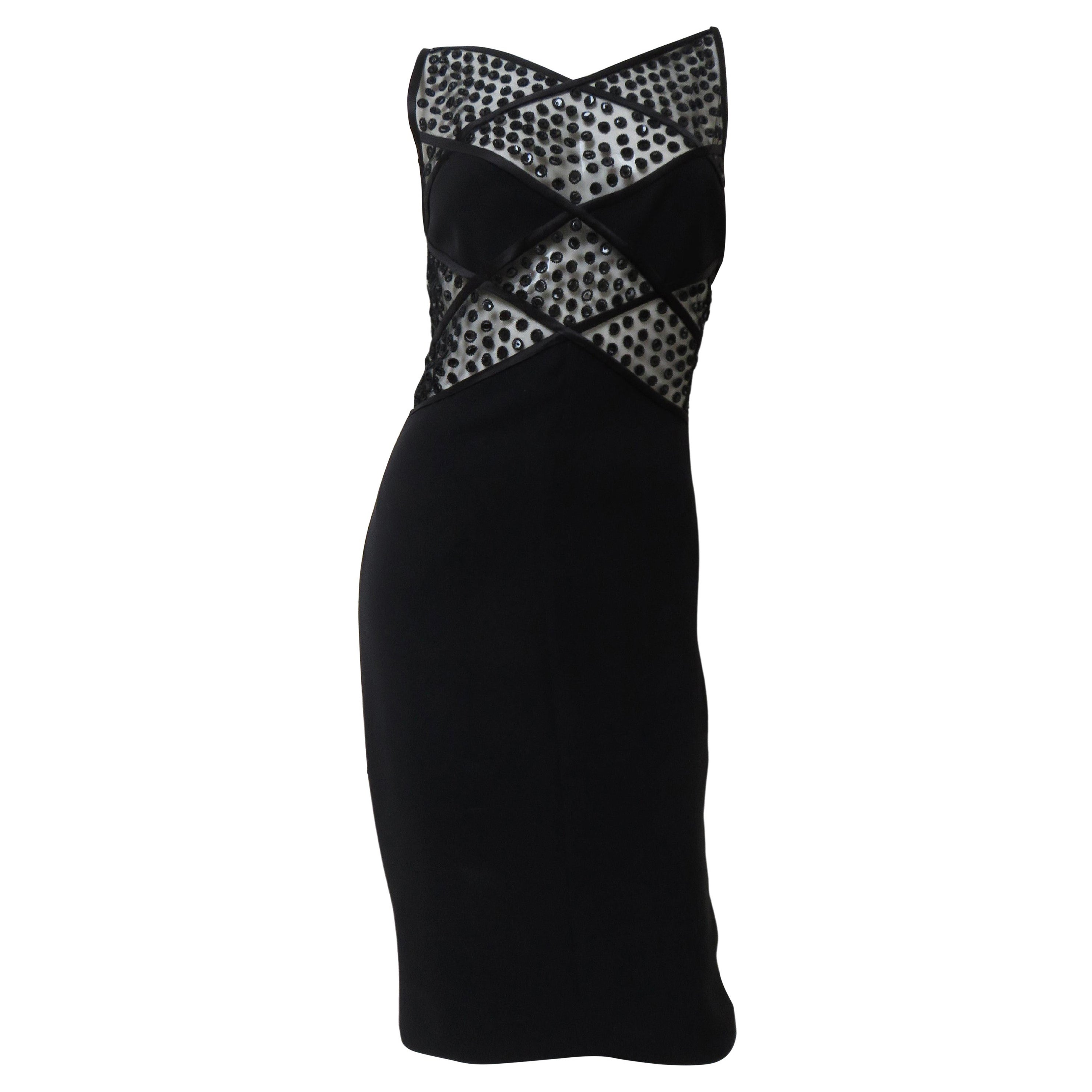 Vestido Valentino de Seda con Inserciones de Encaje en venta