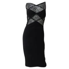 Valentino Silk Dress with Lace Insets