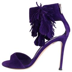 Gianvito Rossi Purple Suede Sandals