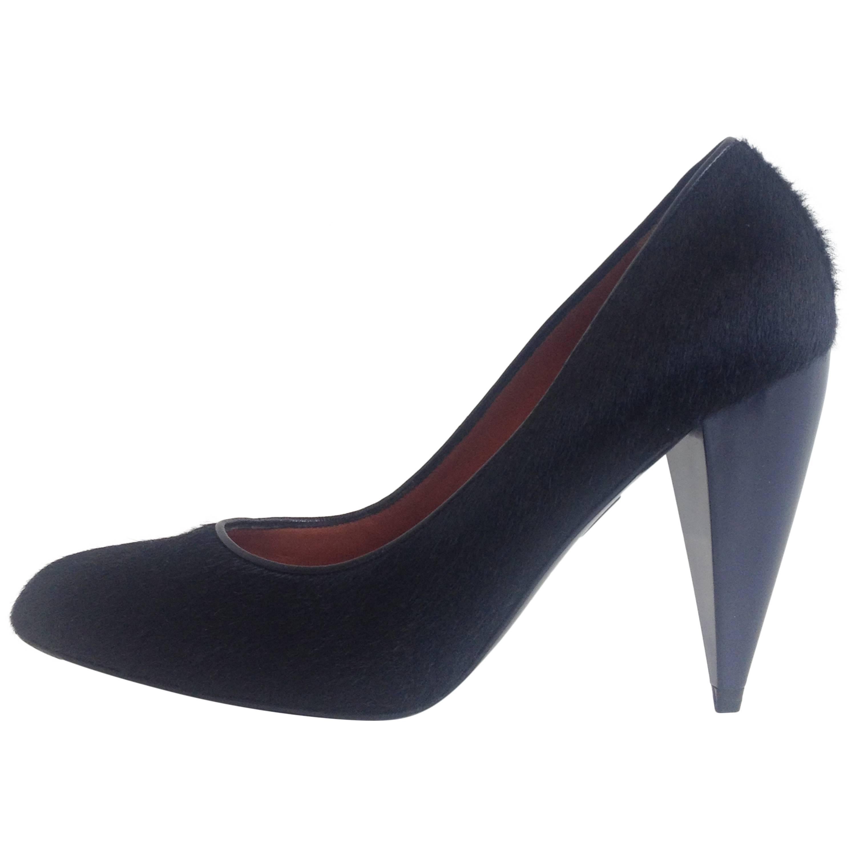 Lanvin Black Ponyhair Pumps For Sale