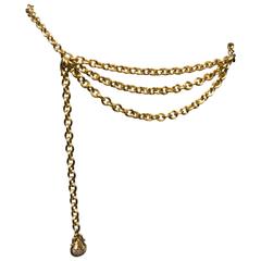 1980's Judith Leiber Gold Tone Chain Link Belt 7