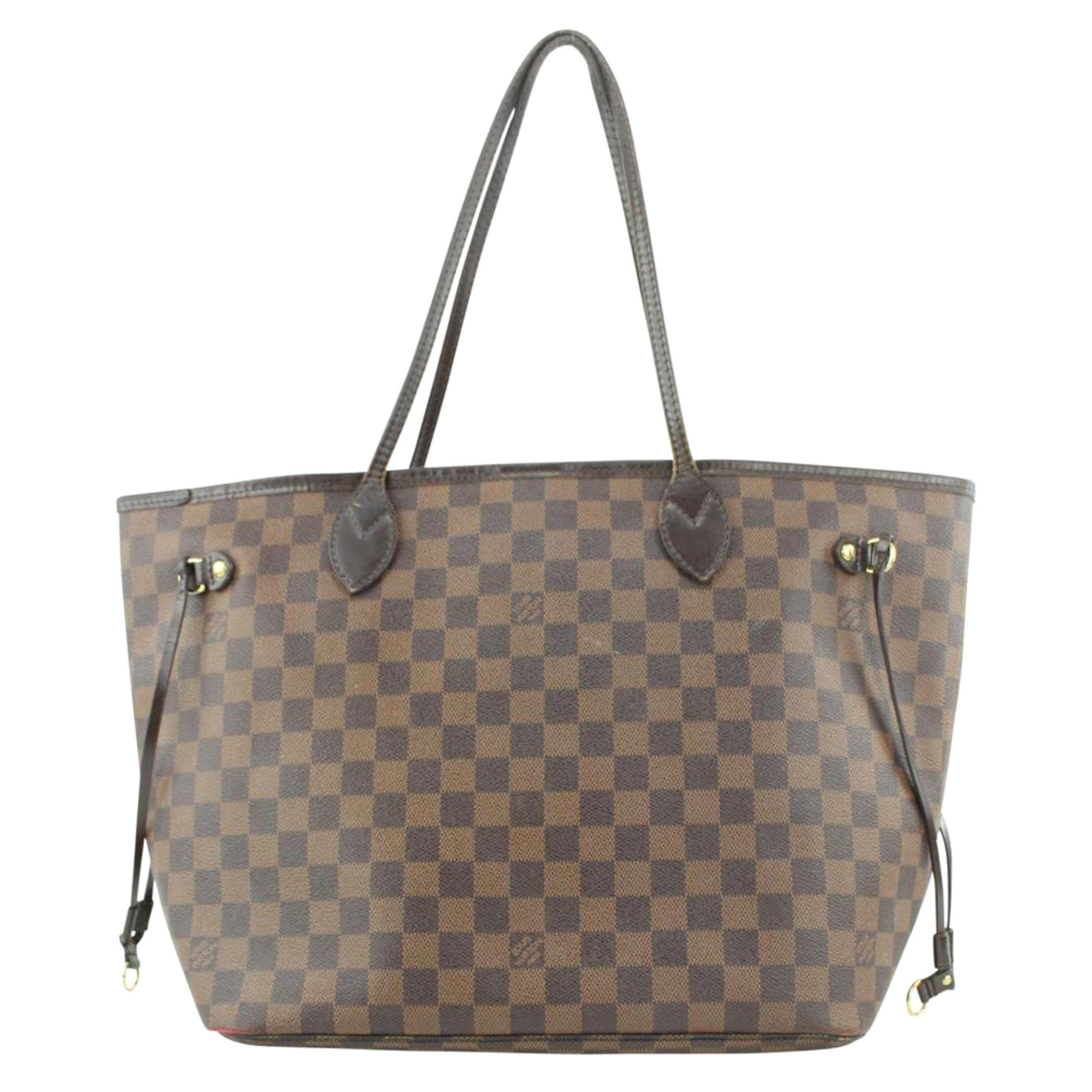 Louis Vuitton Damier Ebene Neverfull MM Tote Bag 1LV1228 For Sale