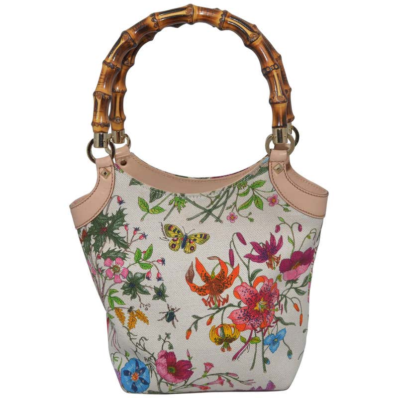 Gucci Vintage Blooms Bag with Bamboo Handle at 1stDibs | vintage gucci ...