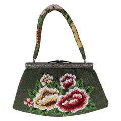 Elaborately Beaded Floral 1960's Bag