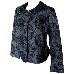 Tomasz Starzewski Cropped Evening Jacket with Embroidery Asian Style Size 8 90s 7